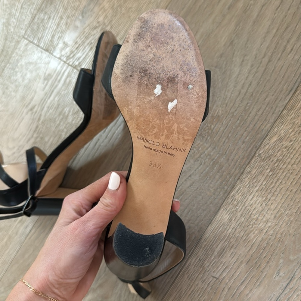 Manolo Blahnik leather sandals 38.5 - Picture 8 of 8